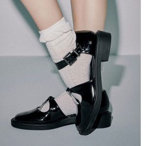 Womens chunky Mary Jane loafers